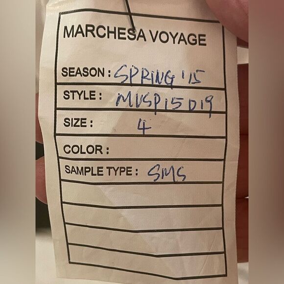 Marchesa Voyage Paisley Cold-Shoulder Ruffle Midi Dress – Size 4 (Spring 2015) - Picture 3 of 4